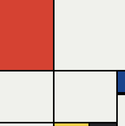 A grid illustration of mondrian art